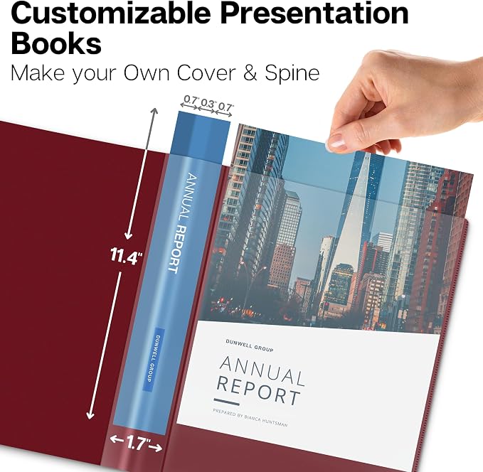 Dunwell Presentation Binder 12-Pocket, Displays 24 Pages, 8.5x11 Portfolio - Image 3