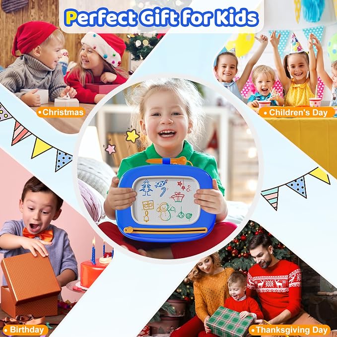 Kikidex Toddlers Toys Age 1-3, Magnetic Drawing Board, Doodle Board Pad - Image 6