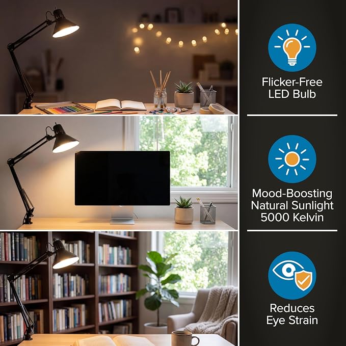 Bostitch Office VLF100 LED Swing Arm Desk Lamp - Image 6