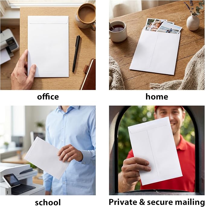 50 Pack 6x9 Catalog Envelopes Self-Seal, Filing & Storage, Office and Business - Image 6