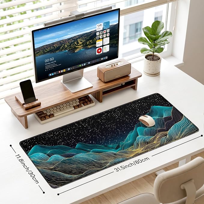 Desk Mat, Big Desk Pad, 31.5x11.8 Inches Extended Big Gaming Mouse Pad - Image 3