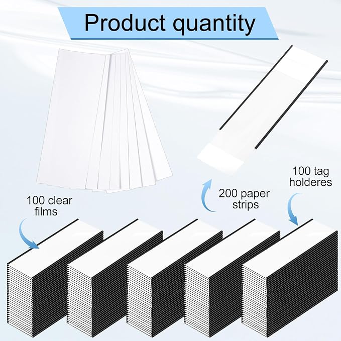 Gueevin 100 Pcs Magnetic C Channel Label Holders 3 x 8 Inch Label Holders - Image 2