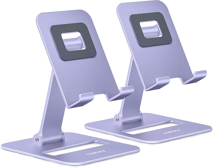 Nulaxy 2 Pack Dual Folding Cell Phone Stand, Fully Adjustable Phone Holder by Nulaxy