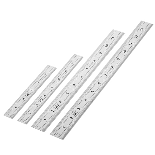 Mr. Pen- Machinist Ruler, 4 Pack, | Stainless Steel Metric & Imperial, by MrPen