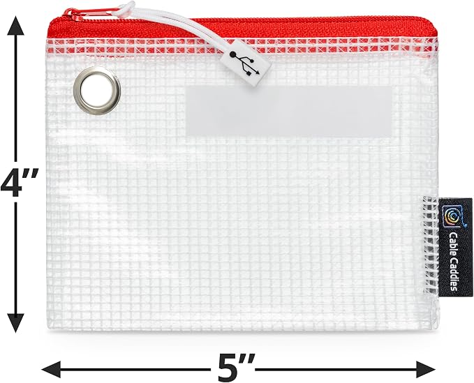 USB Cable Organizer Pouches, Color Coded Travel Cable Management Bags, 10 Pack - Image 5