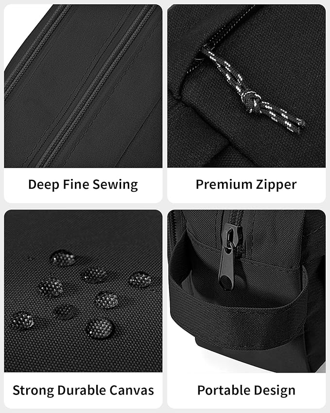 Sooez Big Capacity Pencil Case, Upgraded Canvas Pencil Pouch Large Pencil Bag - Image 3