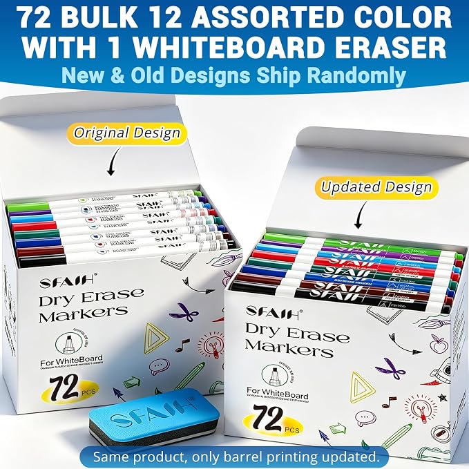 SFAIH Dry Erase Markers Chisel Tip - Image 5