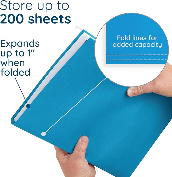 Blue Summit Hanging File Folders, Letter Size, 50 Per Box - Image 3