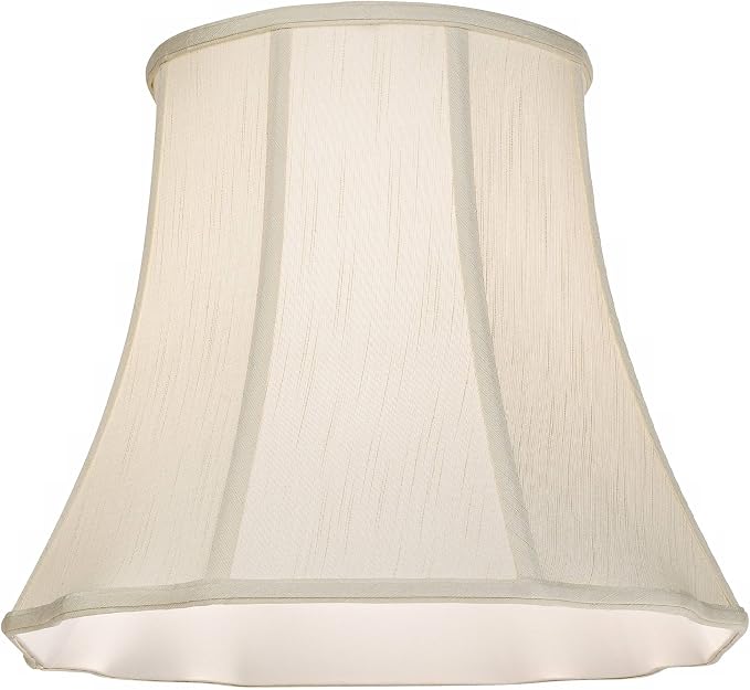Creme Large Bell Cut Corner Lamp Shade 10" Top x 16" Bottom x 14" Slant x 13.5" - Image 5