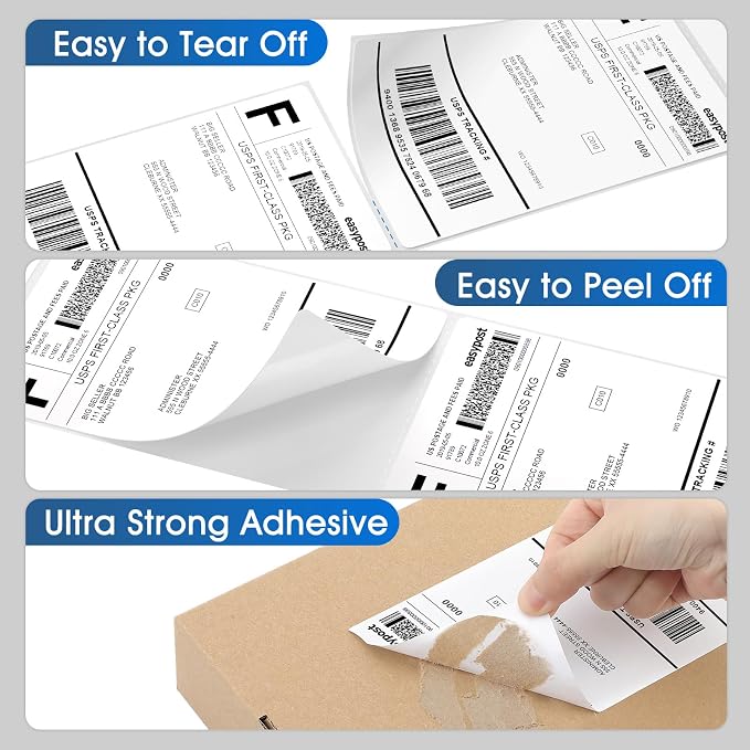MaxGear 4" x 6" Direct Thermal Labels, Commercial Grade, Permanent Adhesive - Image 5