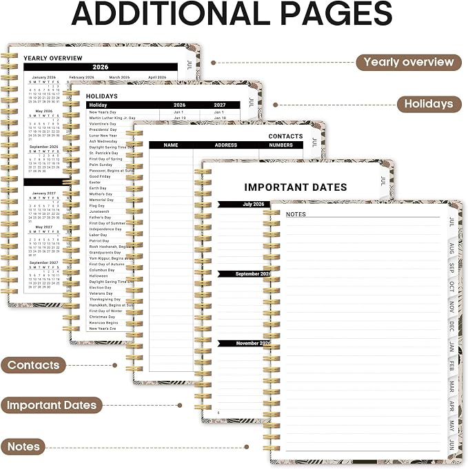 Planner 2026-2027, Academic Monthly and Weekly Calendar Planner - Image 5