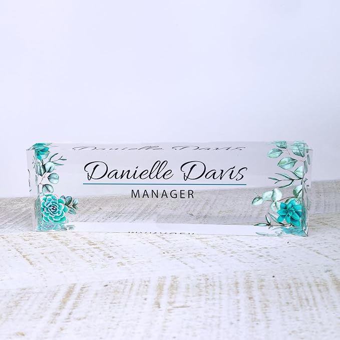 ARTBLOX | Custom Name Plate for Desk, Office Decor, Teacher Desk Name Plate - Image 2