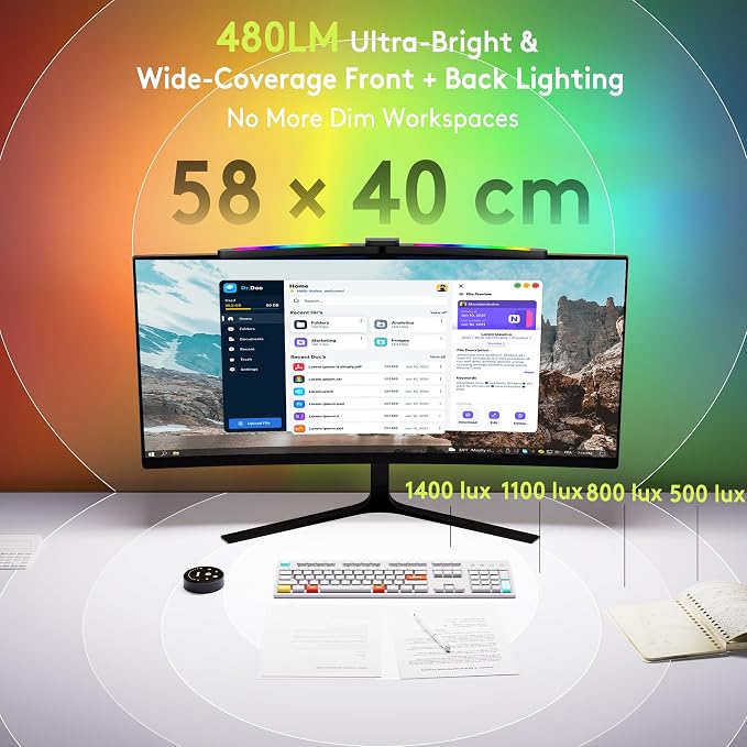 Quntis Curved Monitor Light Bar 15 RGB Backlight - Image 5