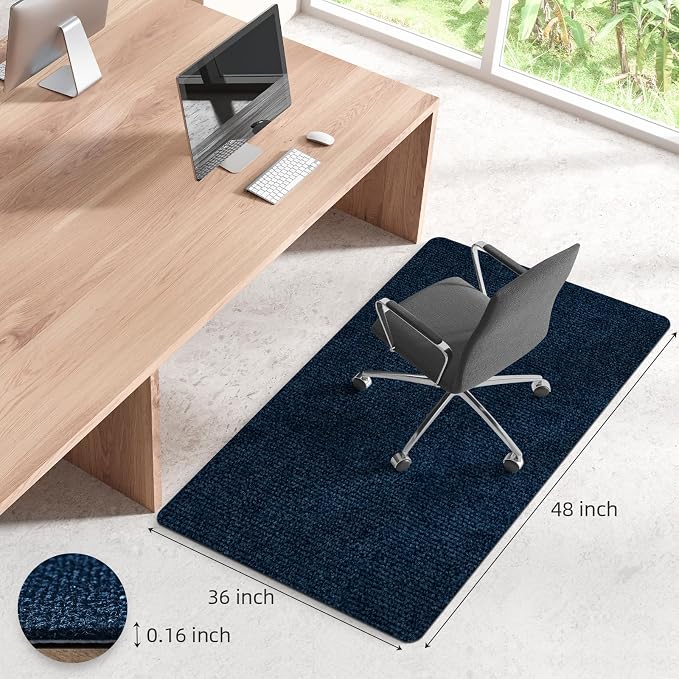 Office Chair Mat for Hardwood Floors 48"x36", Durable Non-Slip Large Tile Floor - Image 3
