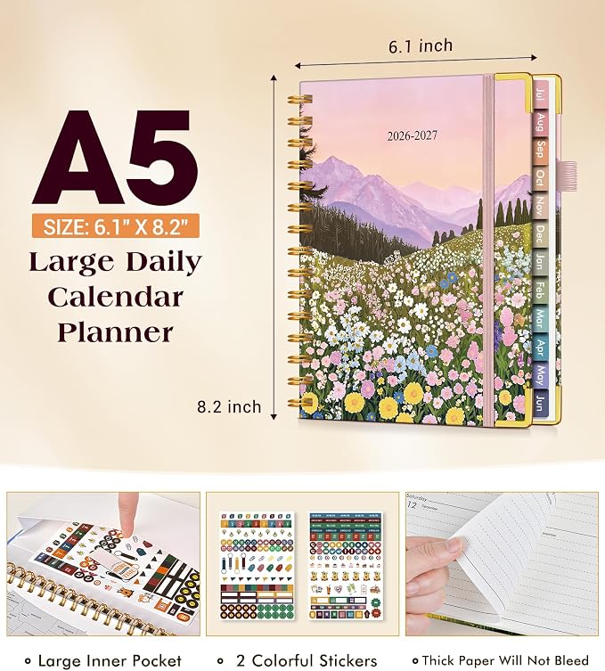 Academic Planner 2026-2027, Hardcover Weekly and Monthly Calendar Planner from - Image 5