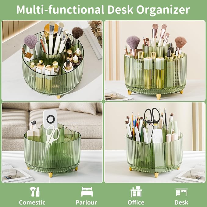 fanado 360° Rotate Makeup Brush Holder Organizer, Makeup Organizers Countertop - Image 3