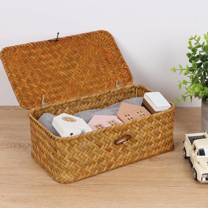 FEIALNDUO Wicker Shelf Baskets - Image 2