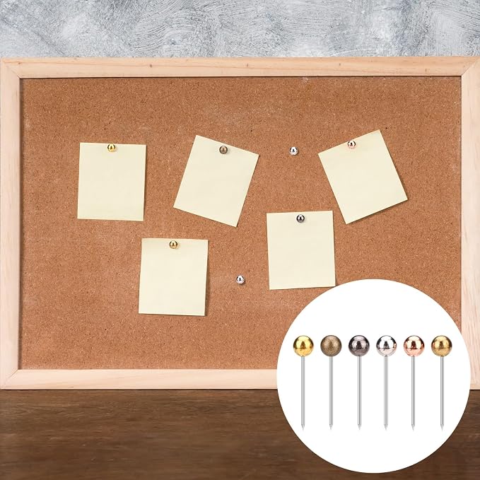 XIHIRCD 200pcs Map Push Pins, Round Head Map Pins - Image 6