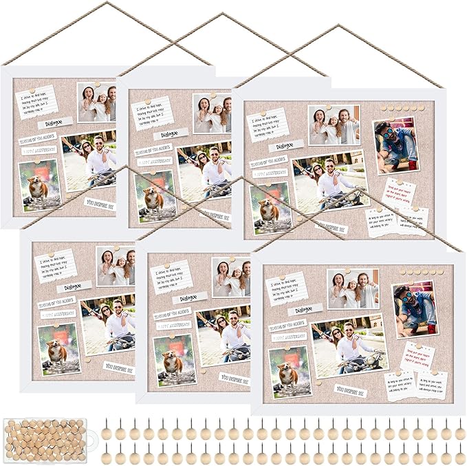 Teling 6 Pack Wood Bulletin Boards by Teling