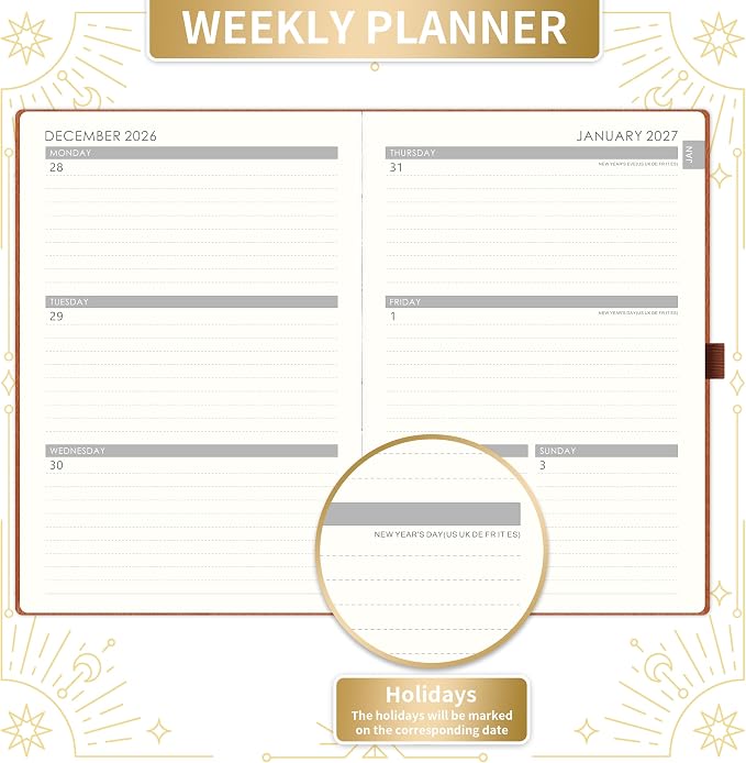 2027 Planner - 2027 Weekly Monthly Planner, Janaury 2027 - December 2027 - Image 4