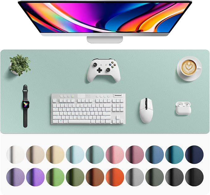 Aothia Faux Leather Desk Mat by AothiaSimpleNaturalUnique
