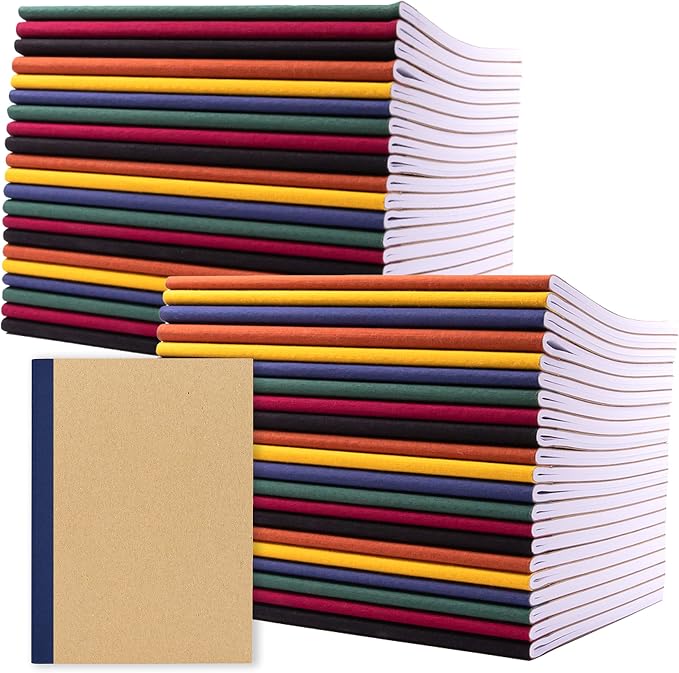 PAPERAGE 48-Pack Composition Notebook Journals, 120 Pages, Kraft Cover by PAPERAGE