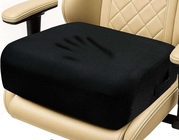 6" Extra Thick Memory Foam Office Chair Cushion – 2-Layer Booster Seat by Unknown