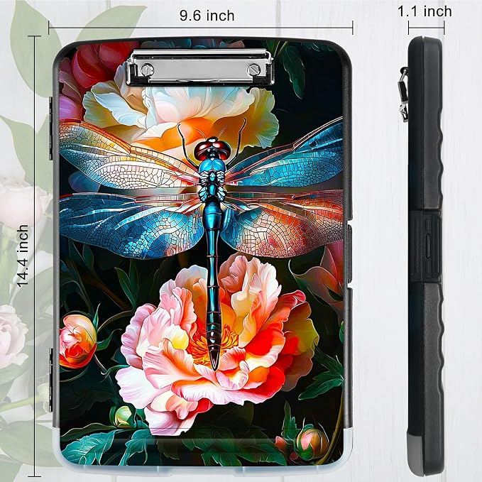 Peony Dragonfly A4 Clipboard - Image 3