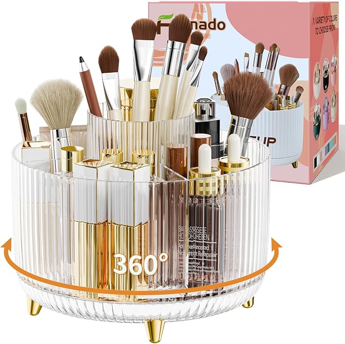 fanado 360° Rotate Makeup Brush Holder Organizer, Makeup Organizers Countertop by Unknown