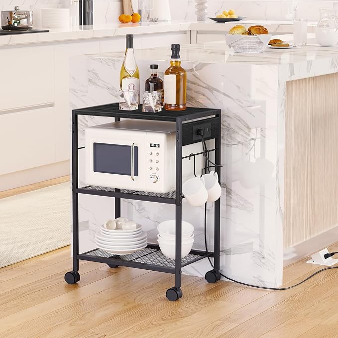 HOOBRO Industrial Printer Stand, 3-Tier Mobile Printer Table, Rolling Cart - Image 7