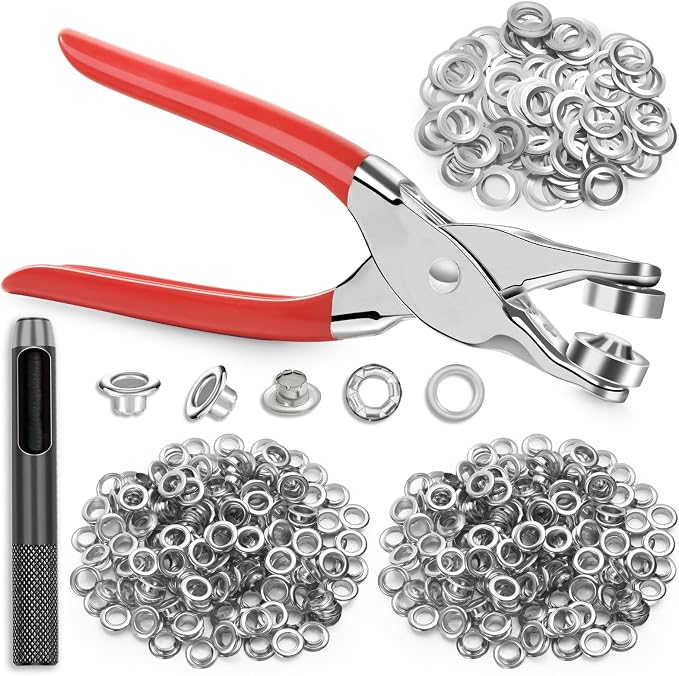 643Pcs Grommet Tool Kit 12mm 1/2 Inch Eyelet Kit by PAXCOO