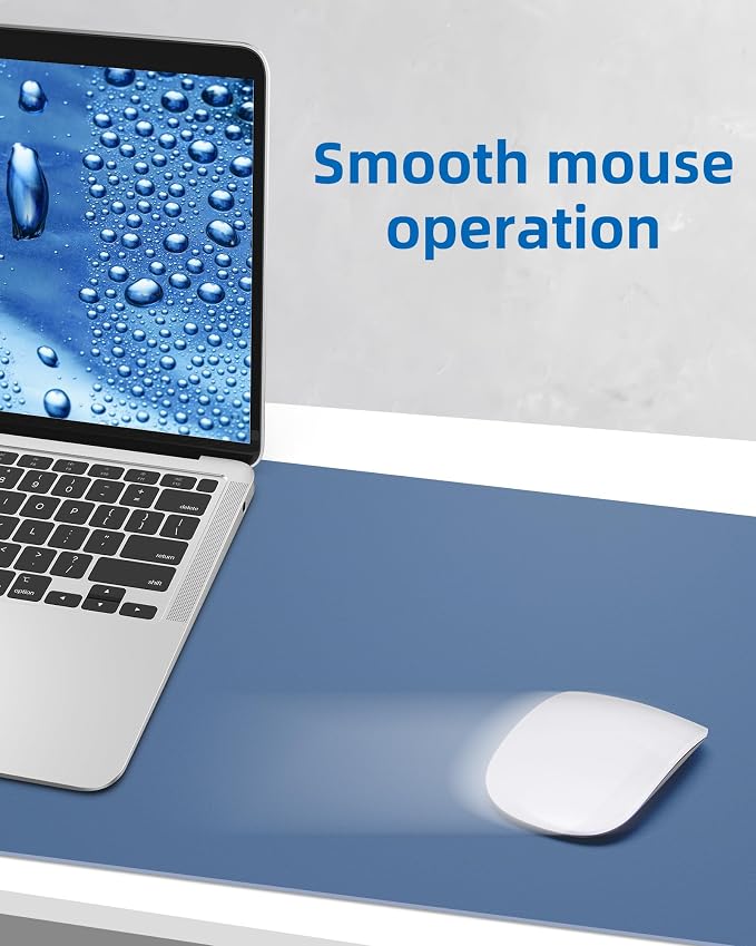 Leather Desk Pad Blotter, Mouse Pad, Office Desk Mat, Non-Slip PU Leather Desk - Image 5