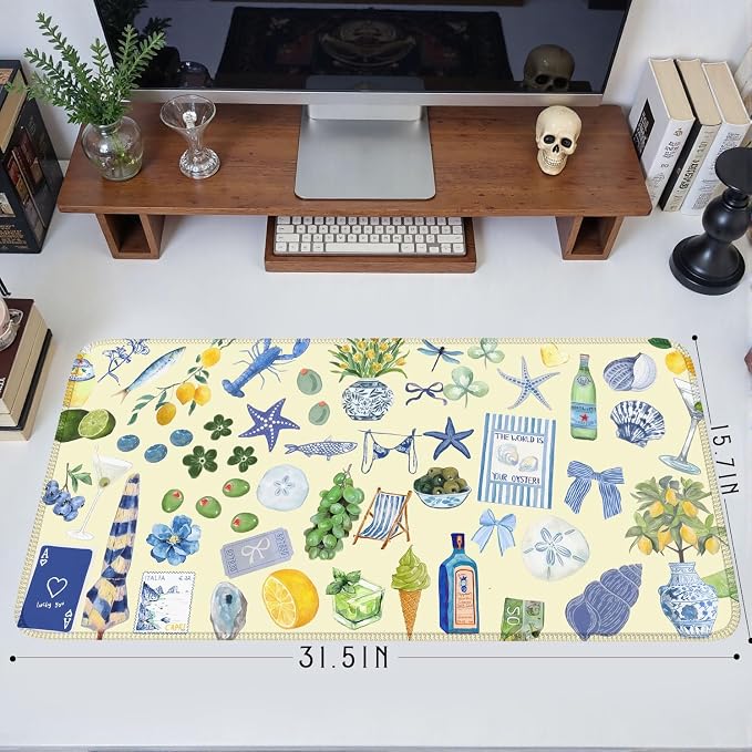 Cute Pastel Coastal Desk Mat - Image 4