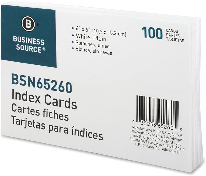 Business Source, Plain Index Cards, 100 / Pack - Image 7