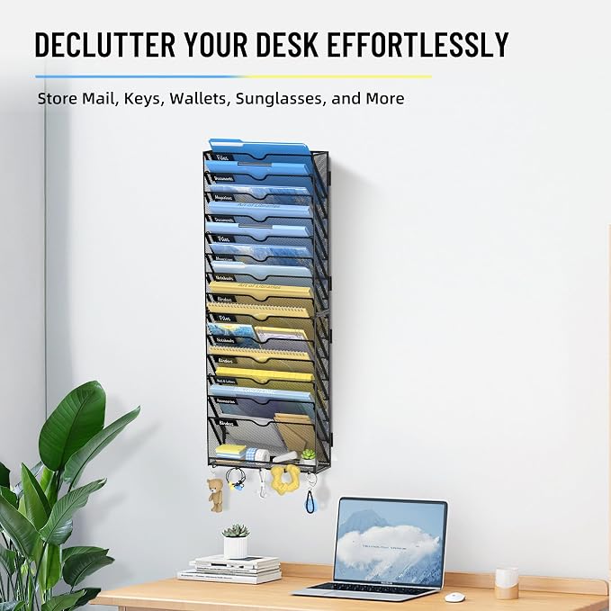 SUPEASY 15 Tier Wall File Organizer - Image 5