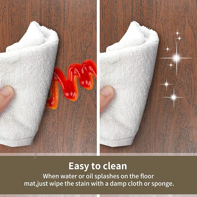 3/4'' Extra Support Anti Fatigue Comfort Mat for Standing Desks, Waterproof Kitchen Floor Mat, Non-Slip Standing Kitchen Mat for Offices, Home, Garages (Caramel Wood Grain, 20''x39'')-DeskLoop Office