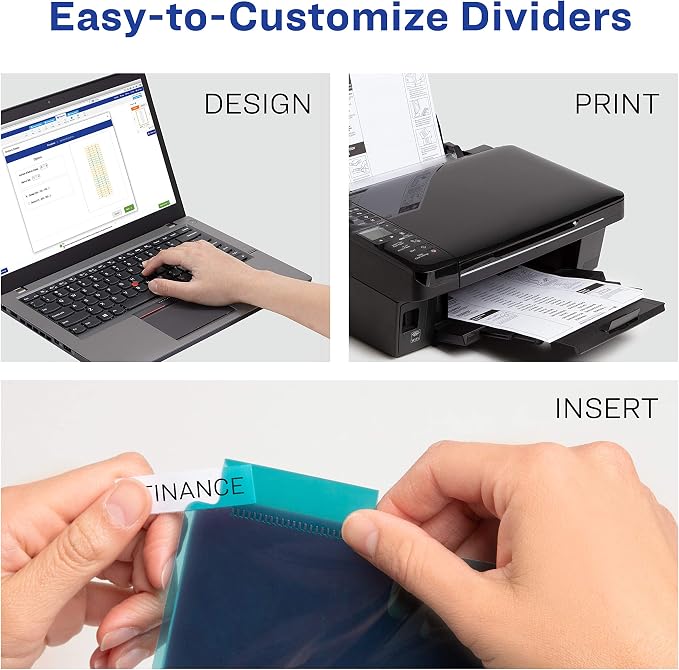 Avery Big Tab Insertable Plastic 2 Pocket Dividers - Image 2