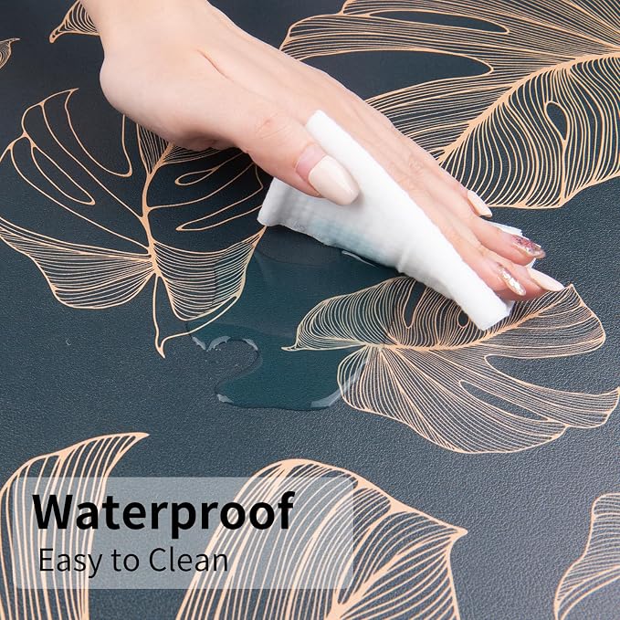 Colorful Star Large Mouse Pad, Monstera Leaves Waterproof Office Desk Mat - Image 6