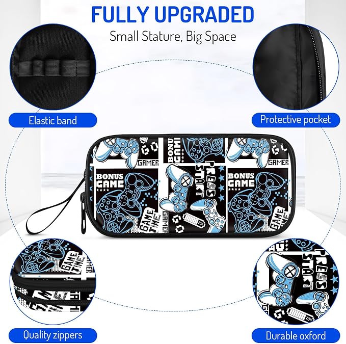 Fitvc Large Pencil Case for Boys, Gamer Boys Pencil Pouch for Kids Teens School - Image 2