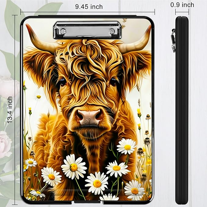 Flower Yellow Cow A4 Clipboard - Image 4