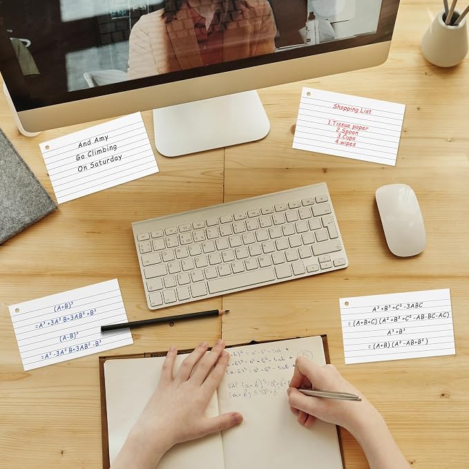 500PCS White Index Cards, 3x5 Inches Flash Cards - Image 7