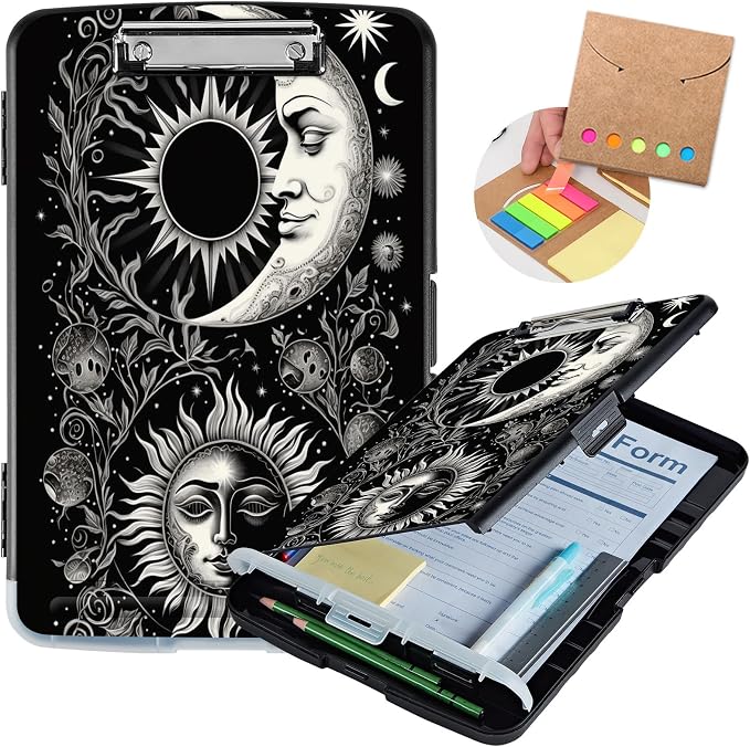 Clipboard with Storage, Heavy Duty Plastic Storage Clipboard with Low Profile by Unknown