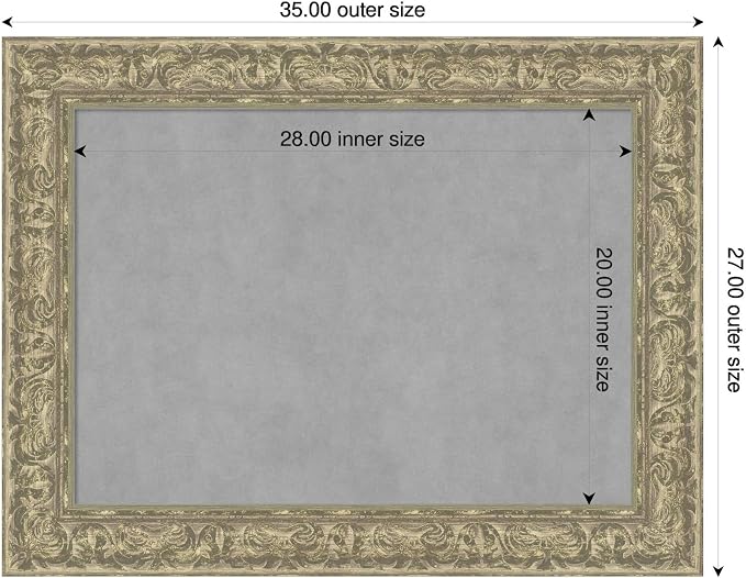 Amanti Art Silver Framed Magnetic Board 27x35 Medium Vision Board - Image 2