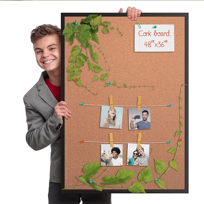 2-Pack Cork Board Bulletin Board 20“ x 30”, Office Board - Image 3