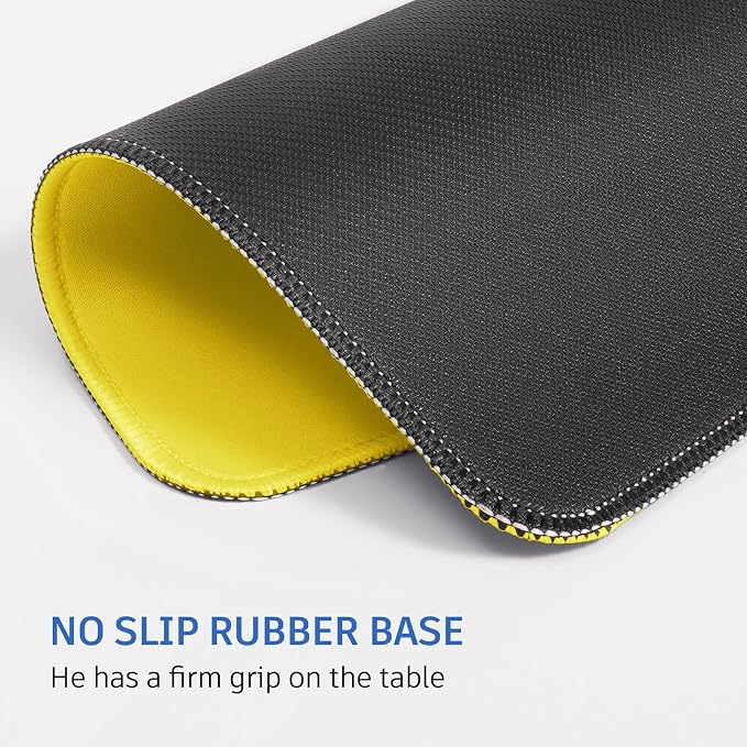 Yellow Mouse Pad, 10.2 x 8.2 inches, Non-Slip Waterproof Rubber - Image 5