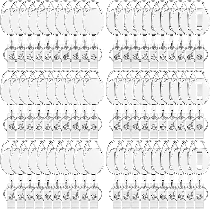 Honoson 50 Pcs Heavy Duty Retractable Badge Reels Batch ID Badge Holder by Honoson