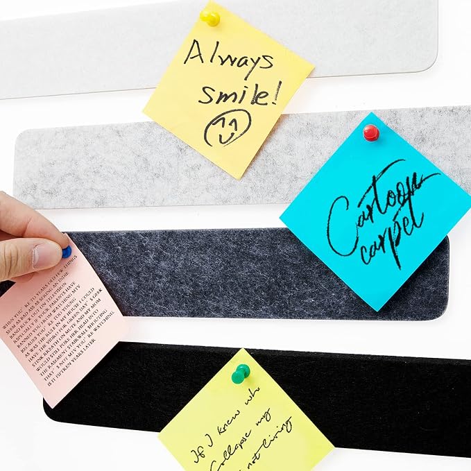 8 Packs Felt Pin Board Bar Strips Bulletin Board - Image 2