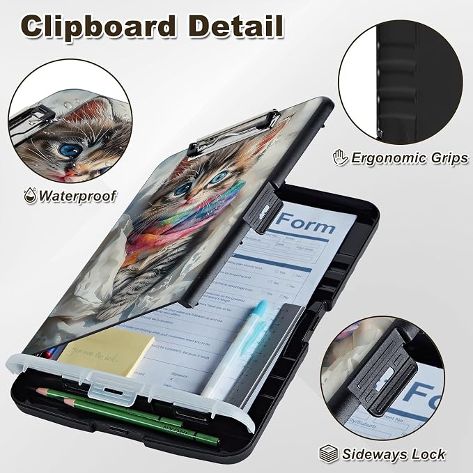 Clipboard with Storage, Nursing Clip Board 8.5 x 11 Storage Organization Box - Image 5