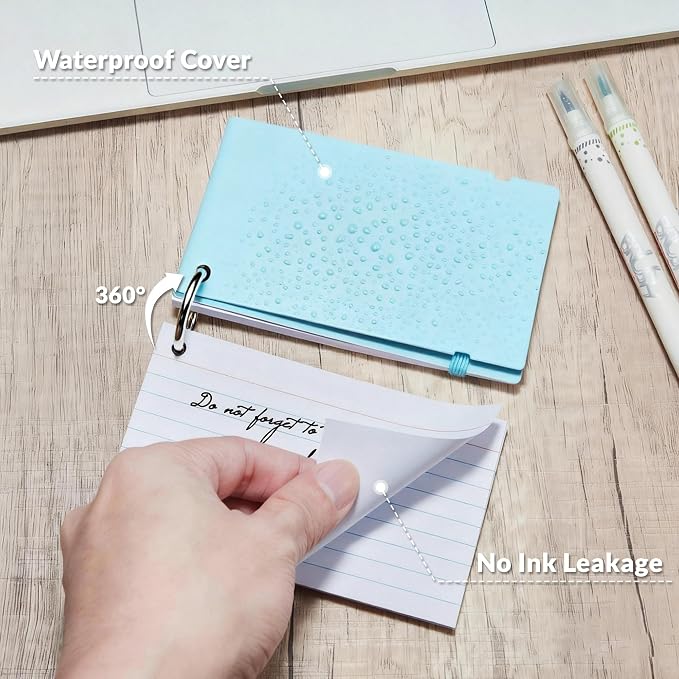 NEEWAY Ruled Index Cards with Ring 3x5 Inches, Flash Cards with Rings - Image 6