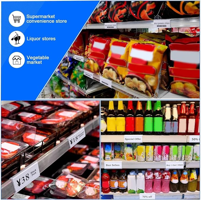 Yulejo 200 Pcs Plastic Wire Shelf Label Holders - Image 6